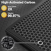 Vista 5 de Paquete de 2 filtros de repuesto HY4866 para purificador de aire MORENTO/WESTHEY HY4866 y purificador de aire YIOU M1, filtro H13 True HEPA 3 en 1