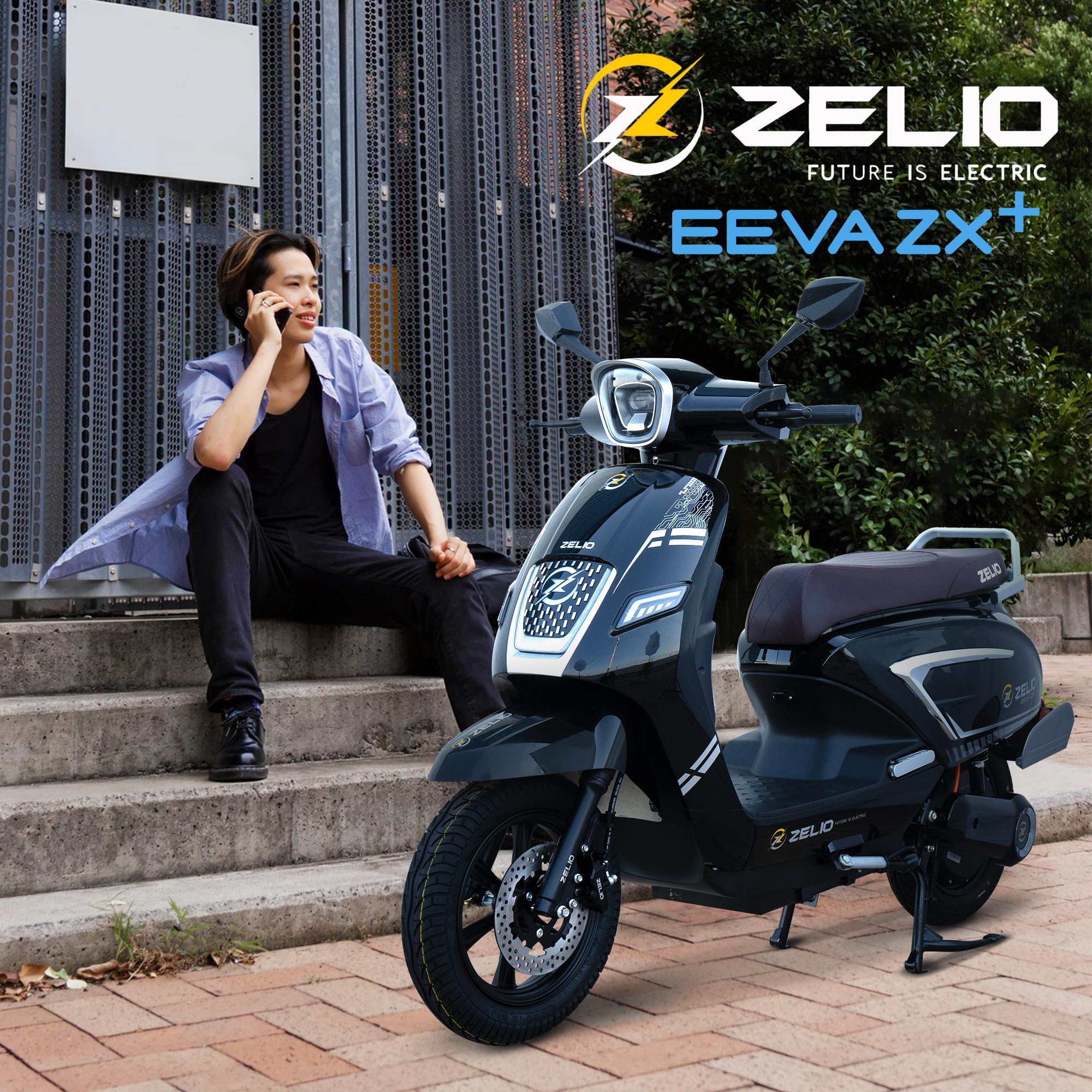 ZELIO EEVA ZX Electric Scooter | 60V/32AH Lead Acid Battery
