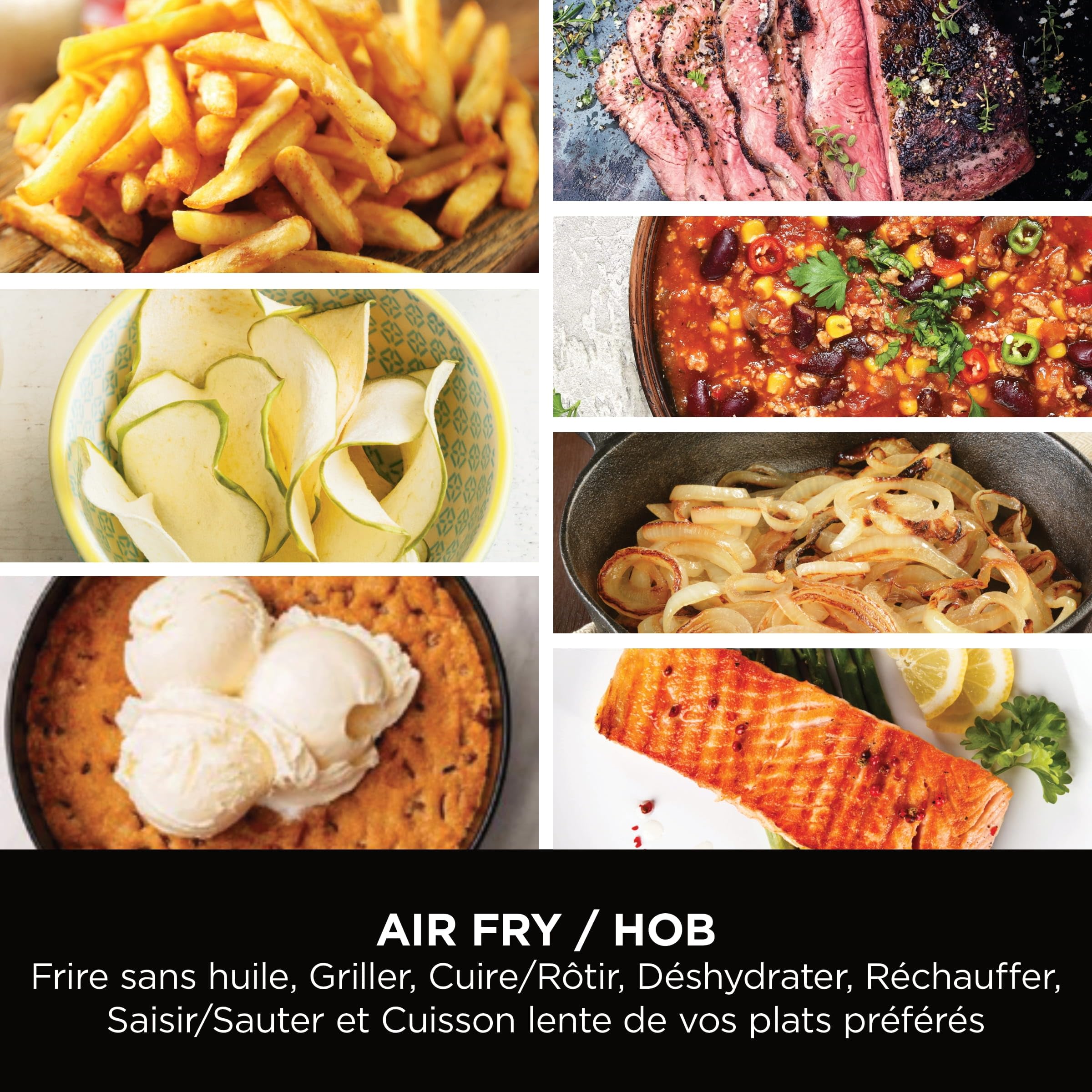 Ninja Speedi 10-en-1 Cuiseur rapide, Air Fryer, Friteuse à air et Multicuiseur, 5.7L, Repas pour 4 en 15 minutes, Vapeur, Gril, Cuire au four, Rôtir, Saisir, Mijoter et plus, Noir, ON500EU