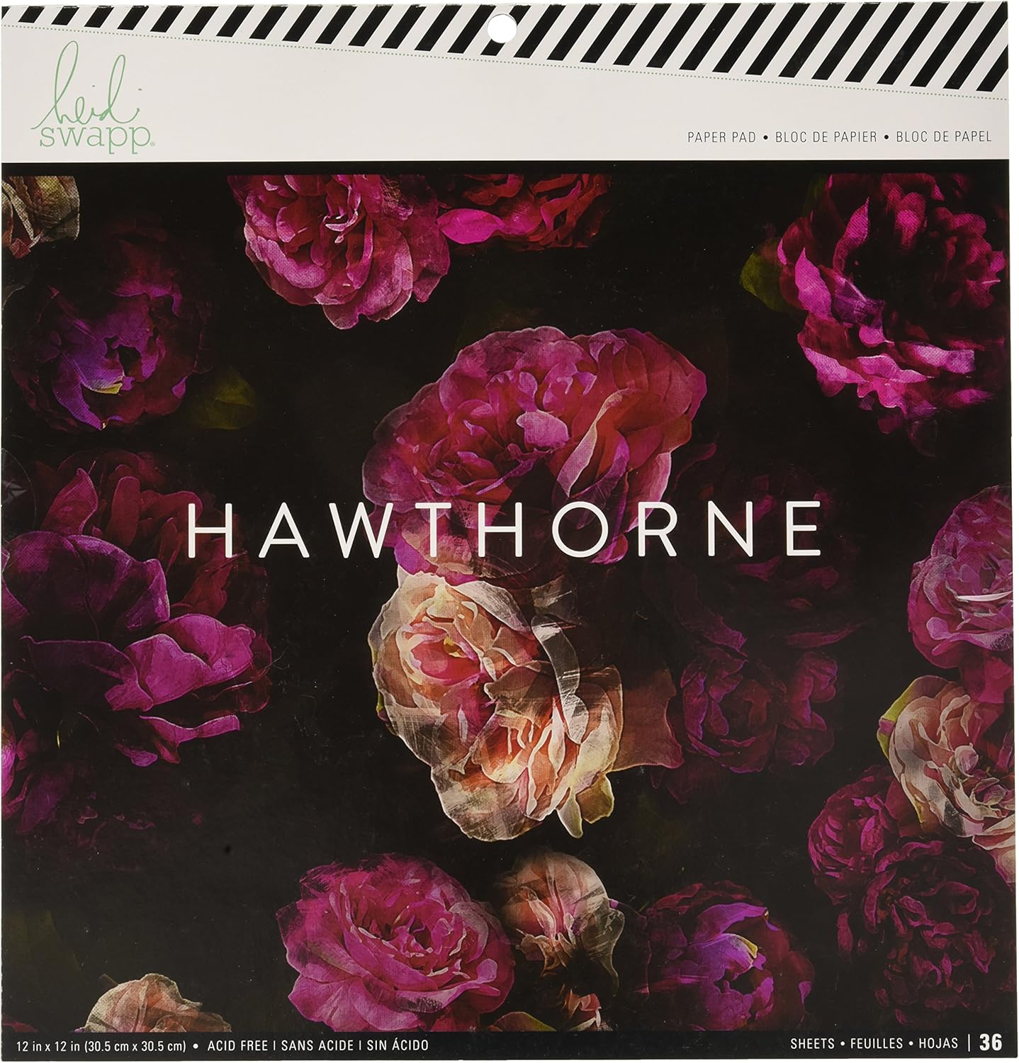 Heidi Swapp Paper Pad, Multicolor, 12-x-12-Inch