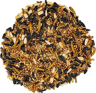 UGF Vogelfutter Wildvögel Ganzjährig 5kg, Wildvögelfutter mit Sonnenblumenkerne, Soldatenfliegenlarven und Pellets mit Mehlwürmer, Zutaten für die Ganzjährige Fütterung product image