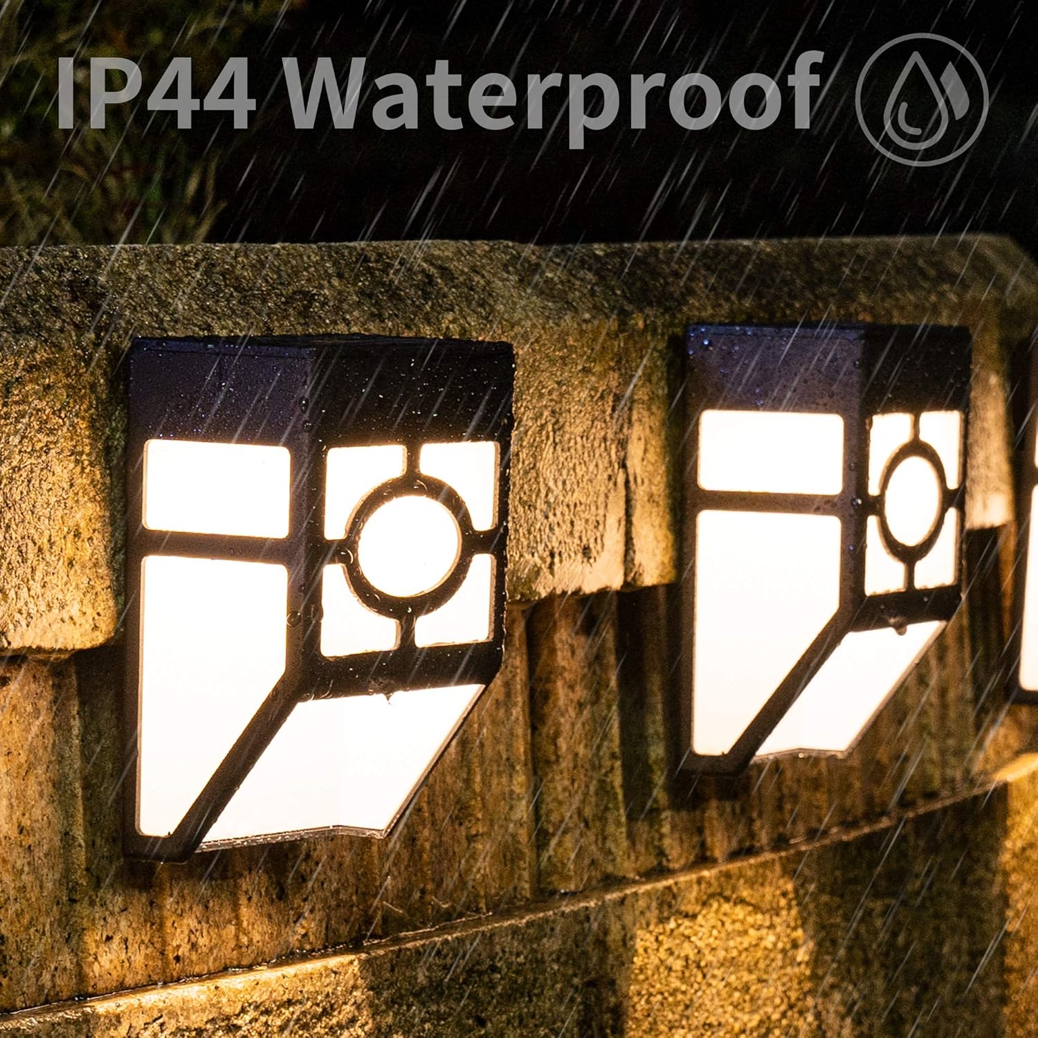 Solpex Solar Deck Lights,Solar Fence Lights, 2 Modes Christmas Decoration Lights,Unique Pattern, Waterproof Automatic Outside, Deck, Patio, Stairs, Yard, Steps, Path & Driveway (RGB & Black 8-Pack) - Image 7