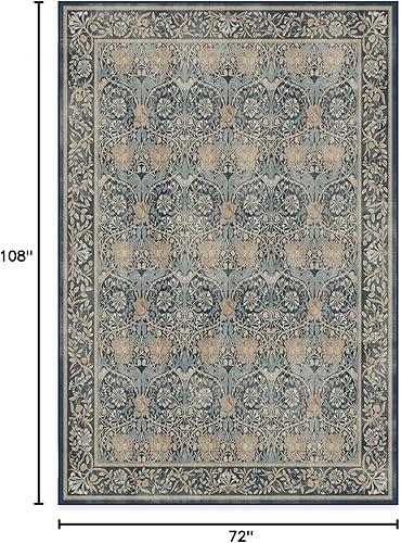 Vista 259 de RUGGABLE x Morris & Co Tapete prémium de pasillo lavable, para pasillo, cocina, entrada, sala de estar, dormitorio u oficina, con base Madreselva