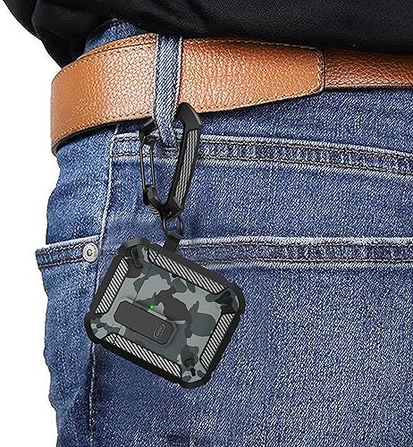 Miniatura 8 de Maxjoy Funda para AirPods de 2 generación, funda para AirPods con bloqueo Gen 2, carcasa rígida resistente a prueba de golpes con kit limpiador de