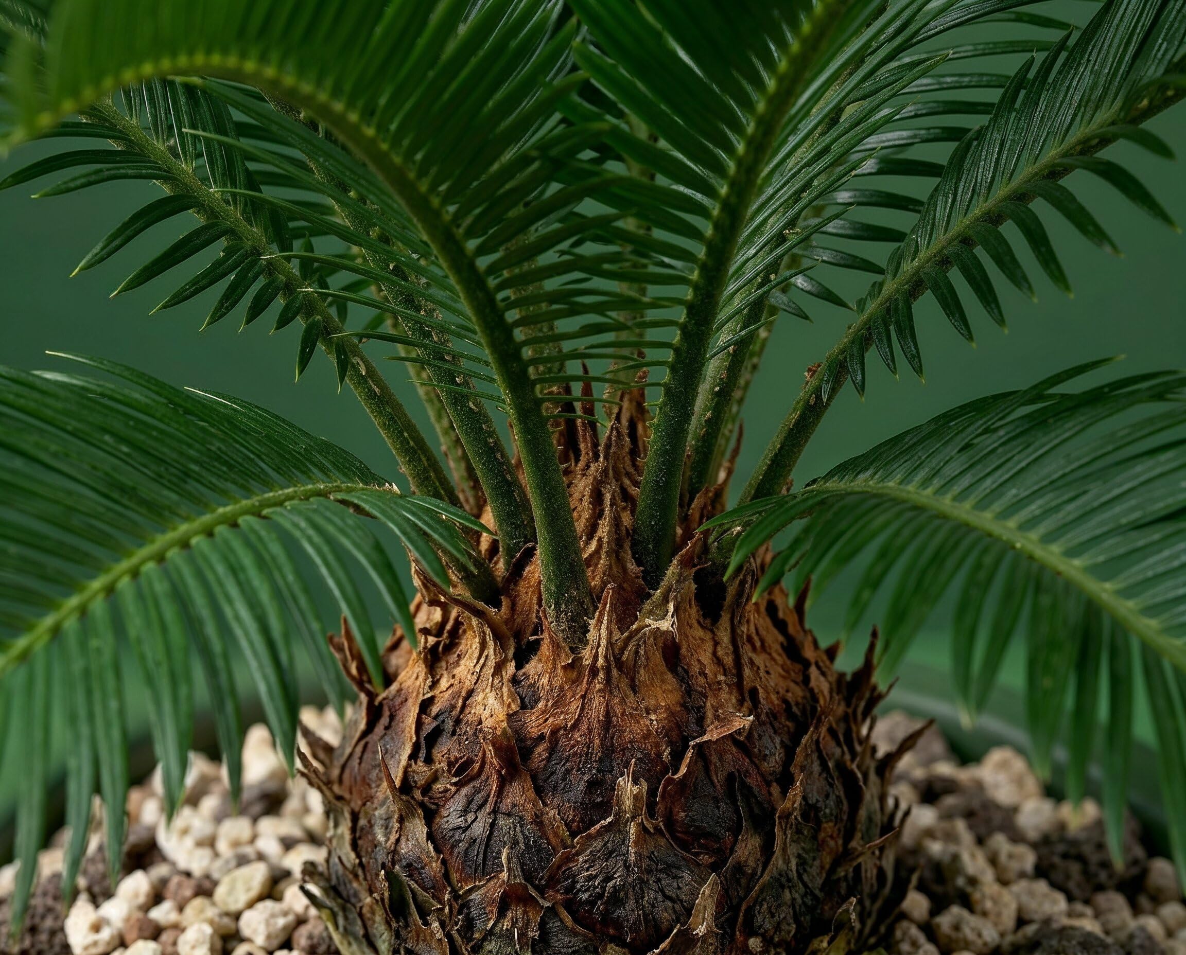 Cycas revoluta Palmfarn - Urzeitpflanze mit palmenartiger Blattkrone - pflegeleichte exotische Zimmerpflanze - robuste Cycadee aus Japan im 17 cm Topf, ca. 55 cm