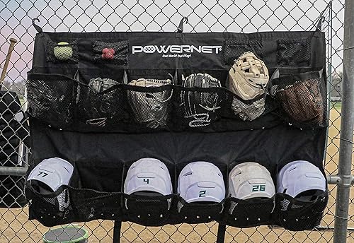 Miniatura 3 de PowerNet Ultimate Coaching Team Bundle  Tablero de alineación magnética  Organizador de casco colgante  Carrito de valla para 12 murciélagos