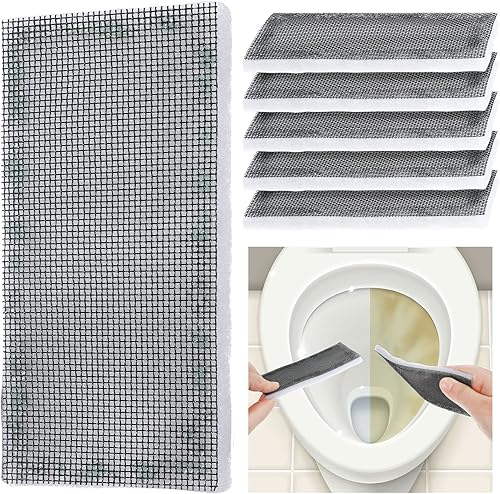 8 piezas removedor de anillos de inodoro, almohadillas limpiadoras de pantalla, almohadillas de malla y esponja que eliminan el óxido de carbono y