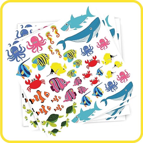 Miniatura 6 de READY 2 LEARN Calcomanías de espuma  Sea Life  Paquete de 168  Calcomanías autoadhesivas para niños calcomanías 3D de océano hinchadas para laptops