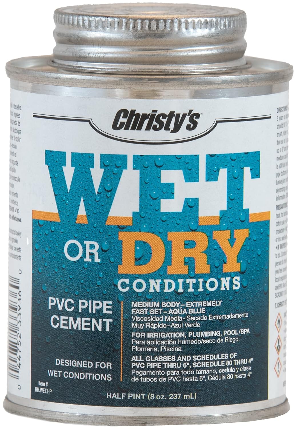 Christy's Wet Or Dry Conditions PVC Cement Medium Body, Extremely