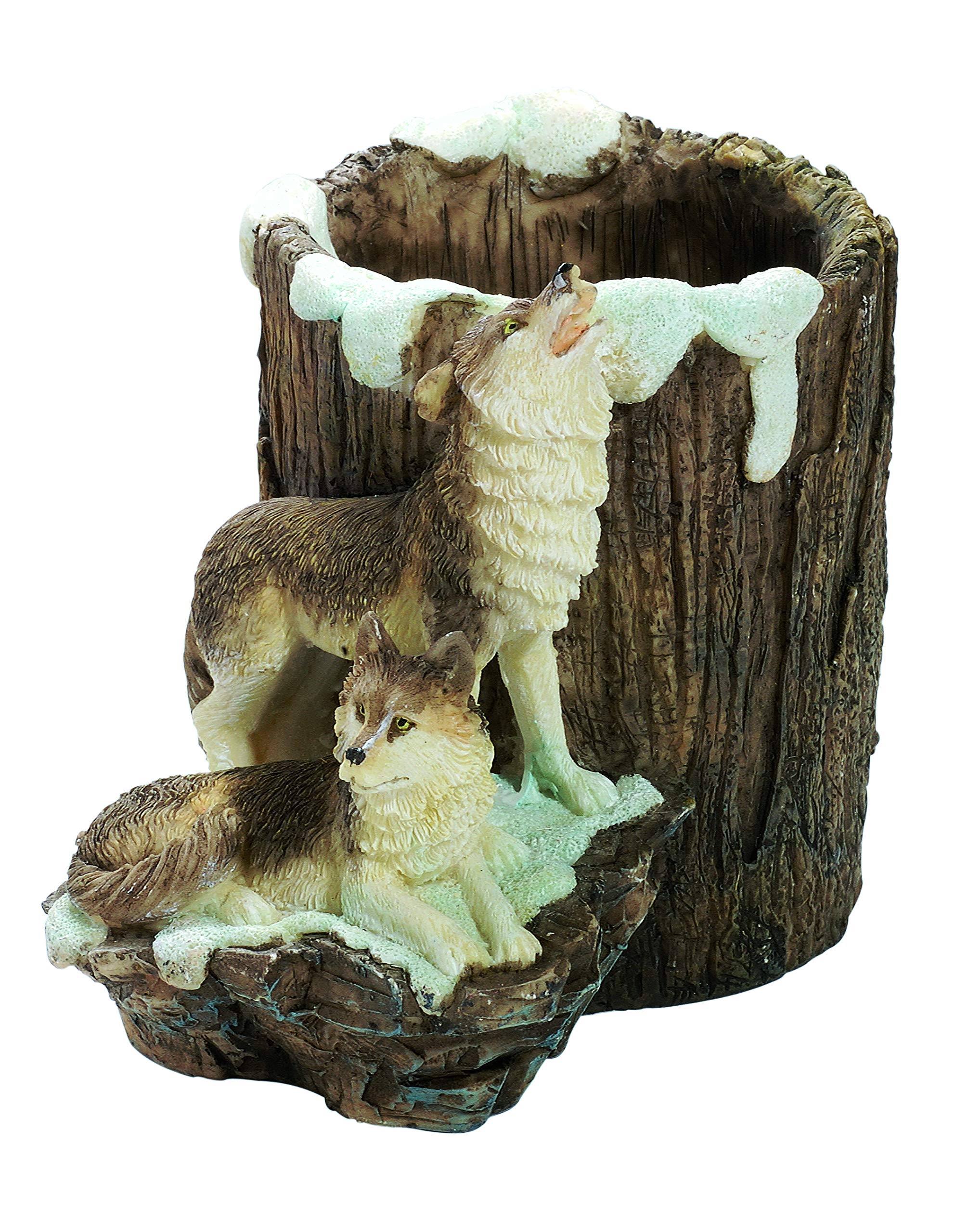 Pot a crayon 2 loups IMPEXIT, parfait pour organiser le bureau de la maison