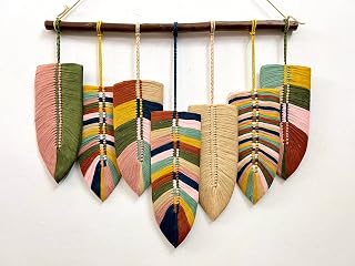Large Macrame Leaves Wall Hanging, Boho Wall Decor, Macrame Headboard, Fall Decor, Leaf Decor, Unique Wall Decor, Boho Living Room