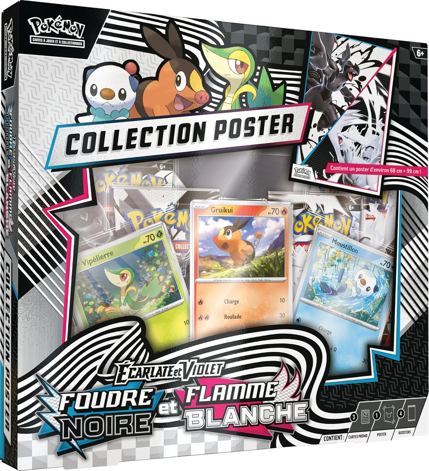 Pokémon — Collection Poster Unys (4 boosters + 3 promos brillantes)