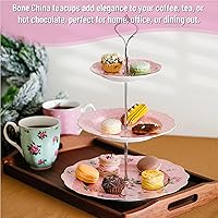 Vista 6 de BTaT- Royal Coffee Mugs, 12 oz, Set of 8, Porcelain Bone China, Tea Mug, Large Coffee Mugs for Coffee Cups Set, Tea Cups