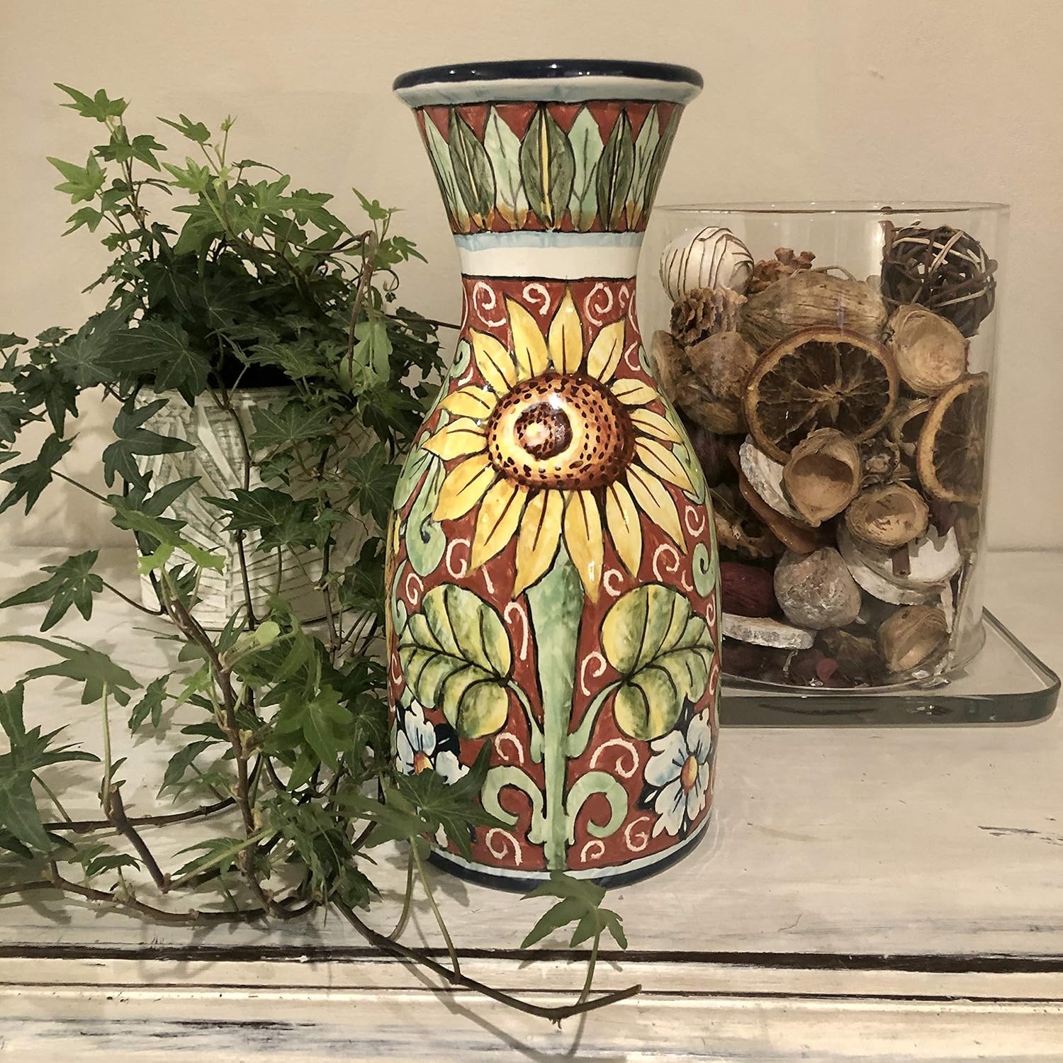 CERAMICHE D'ARTE PARRINI - Italian Ceramic Art Pottery Vase Pitcher gal 0,264 Hand Painted Made in Italy Tuscan