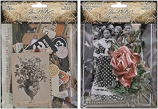 Tim Holtz Idea-Ology 2023 Halloween Ephemera & 2023 Tim Holtz Idea-Ology Layers + Paper Dolls - 2 Item Bundle