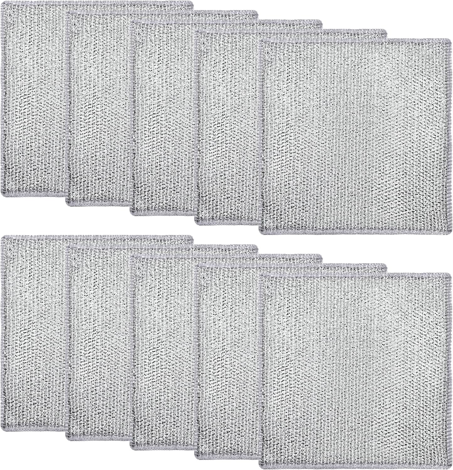 10pcs Multifunctional Non-Scratch Wire Miracle Dishcloth Cleaner, 7.87x7.87 Circularcite Multipurpose Dishwashing Rags for Wet and Dry Mesh Cleaning Pads Wash Cloth Dish Washing Gloves Scrubber Rack