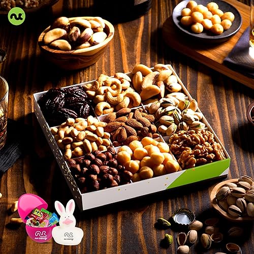 Miniatura 20 de NUT CRAVINGS - Cesta de dulces Diwali con frutos secos mixtos en caja de oro verde (4 surtidos) Arreglo de alimentos, paquete de cuidado de 1. Rojo