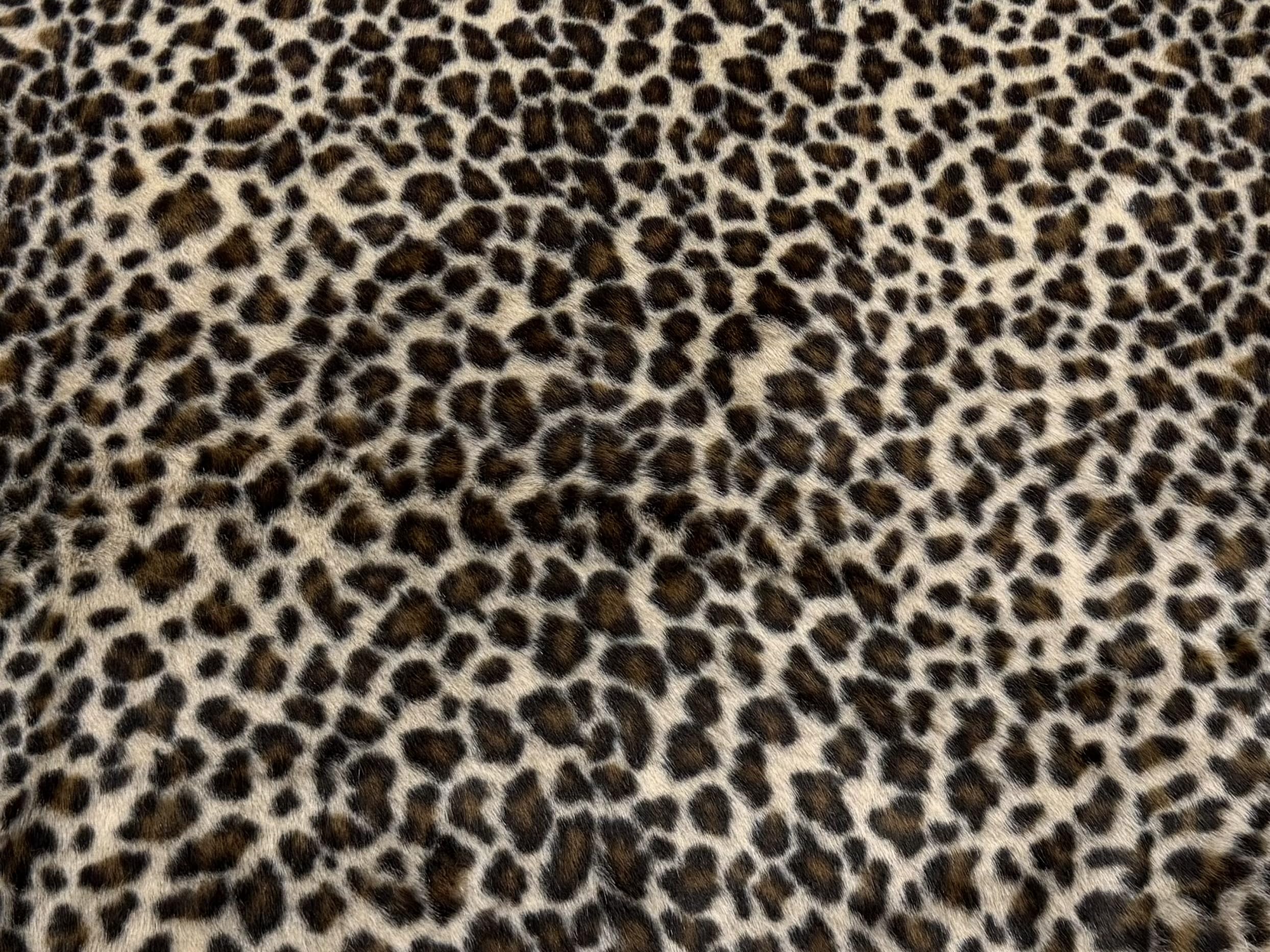 Super Luxury Faux Fur Fabric Material Leopard Print 5MTR