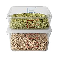 Vista 2 de Rubbermaid Commercial Products FG630200CLR-12 Contenedor de ahorro de espacio, capacidad de 2 cuartos de galón (paquete de 12)