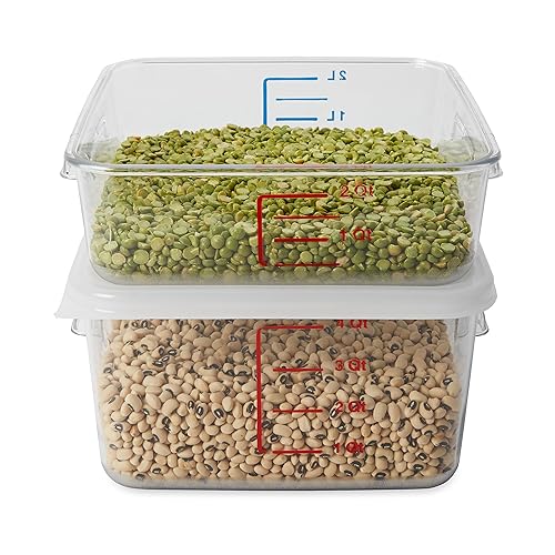 Miniatura 2 de Rubbermaid Commercial Products FG630200CLR-12 Contenedor de ahorro de espacio, capacidad de 2 cuartos de galón (paquete de 12)