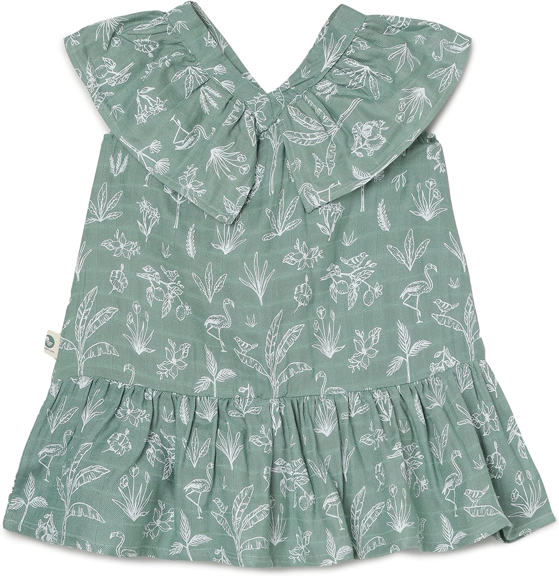 cocoon care Comfort Bamboo Muslin Cotton Sleeveless Frock for Baby Girl | 6-12 M | Tropical Print| Comfortable & Soft Fabric|
