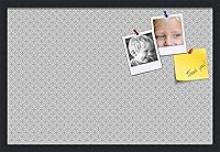 Vista 75 de PinPix Tablero de anuncios de corcho de 20 x 14 pulgadas. Este tablero decorativo enmarcado viene con diseño de círculos B W y un marco negro