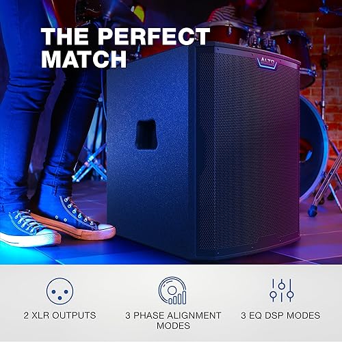 Vista 39 de ALTO TS415 2500W Altavoz PA alimentado de 15 pulgadas con mezclador de 3 canales, transmisión Bluetooth, enlace de altavoz inalámbrico, DSP