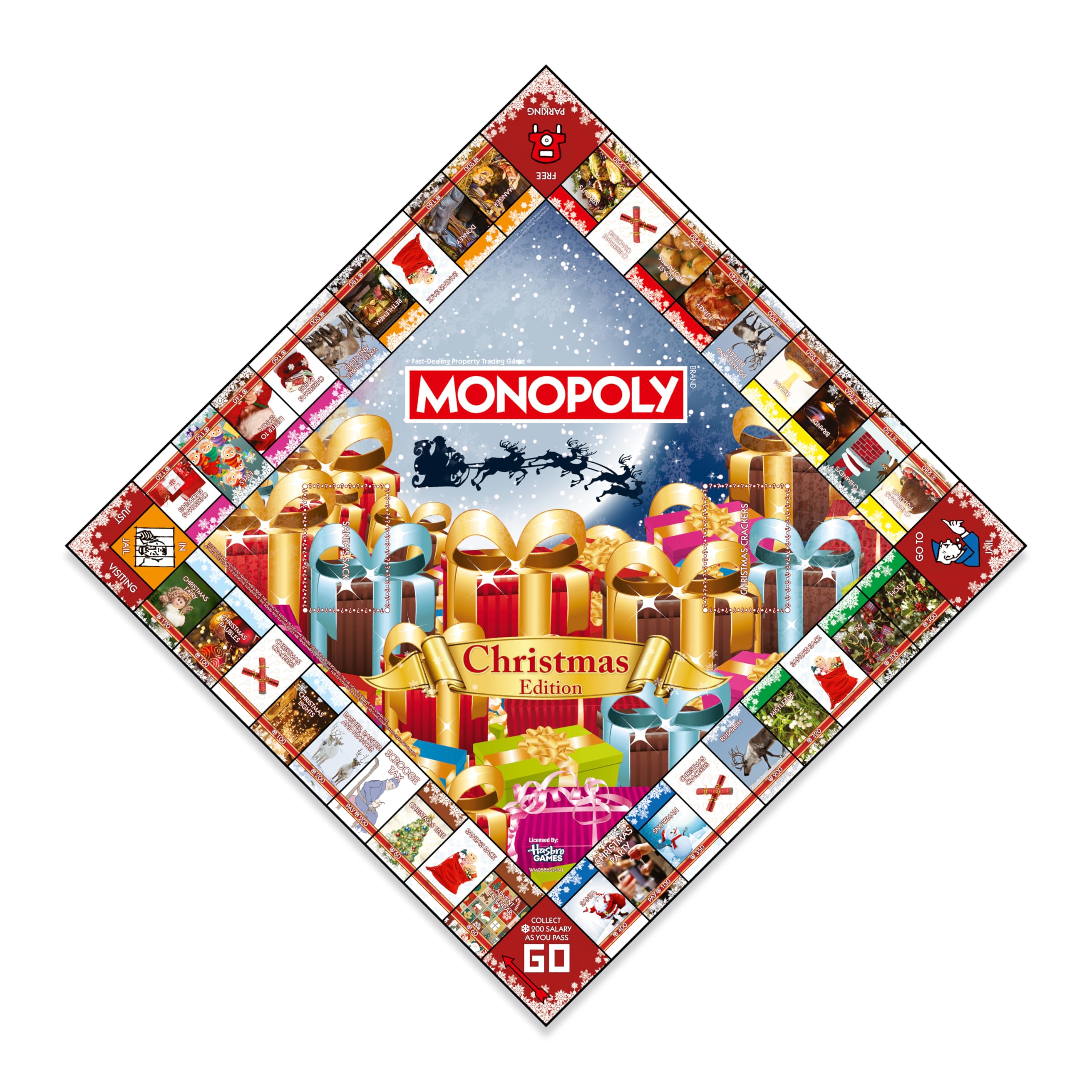 Winning Moves Christmas Monopoly Board Game, Play as Rudolph, Snowman or Santa and trade your way to success - Image 4