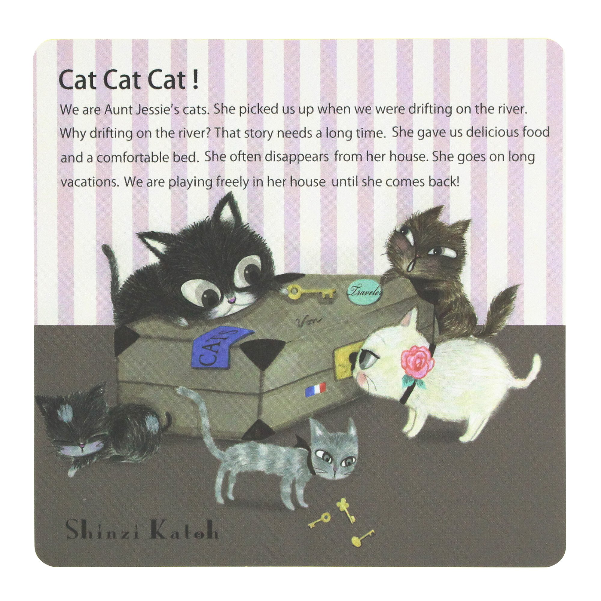 Shinzi Katoh Stickers, Large Size, Catcatcat