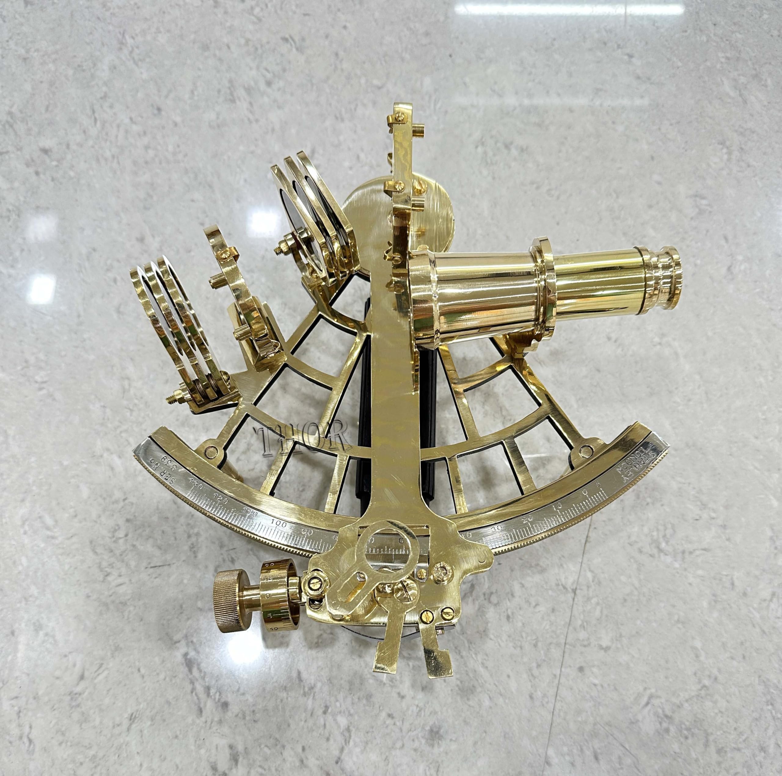 Brass Marine Navigation Sextant Large Brass Sextant 9