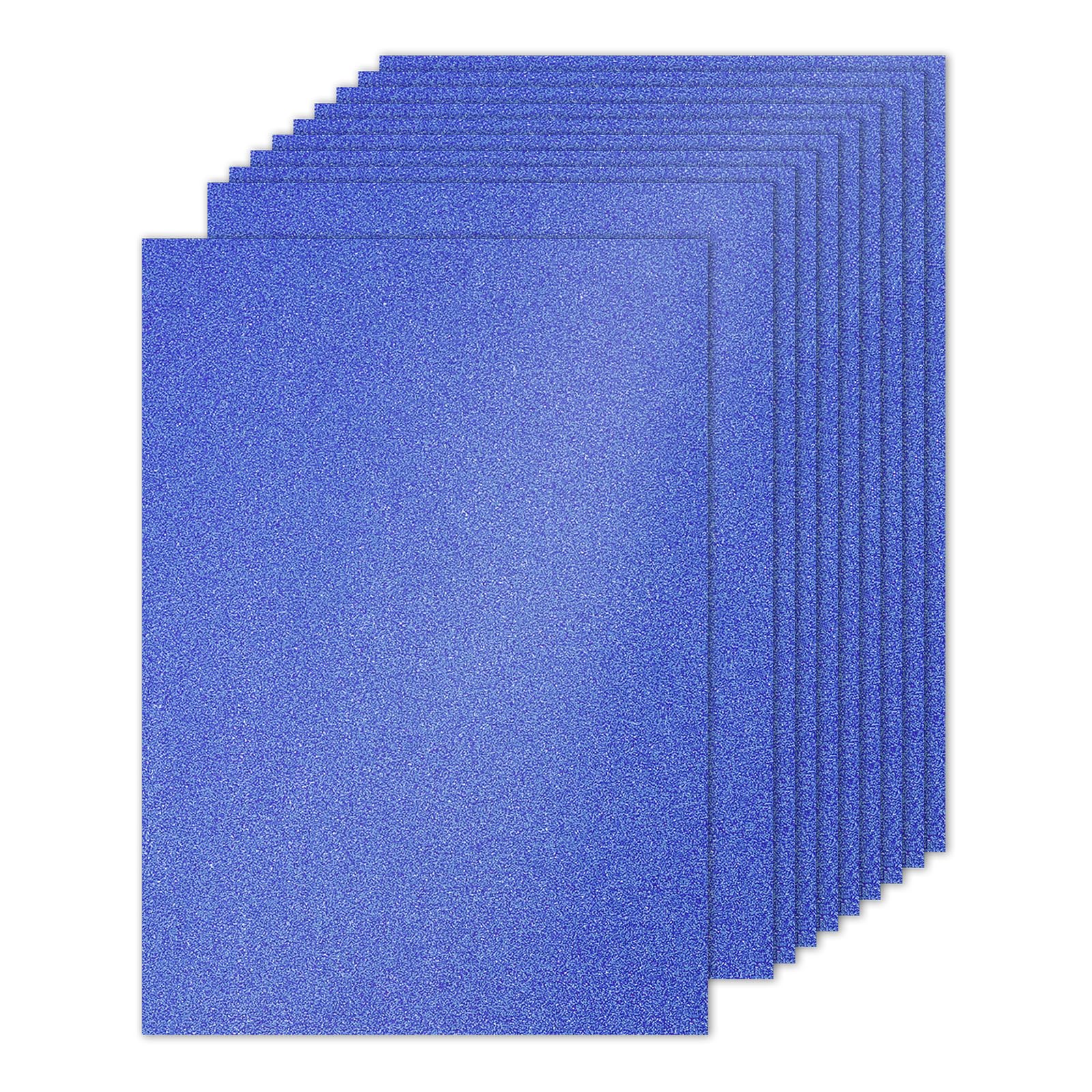 PATIKIL 10 Sheets Dark Blue Glitter Cardstock Paper