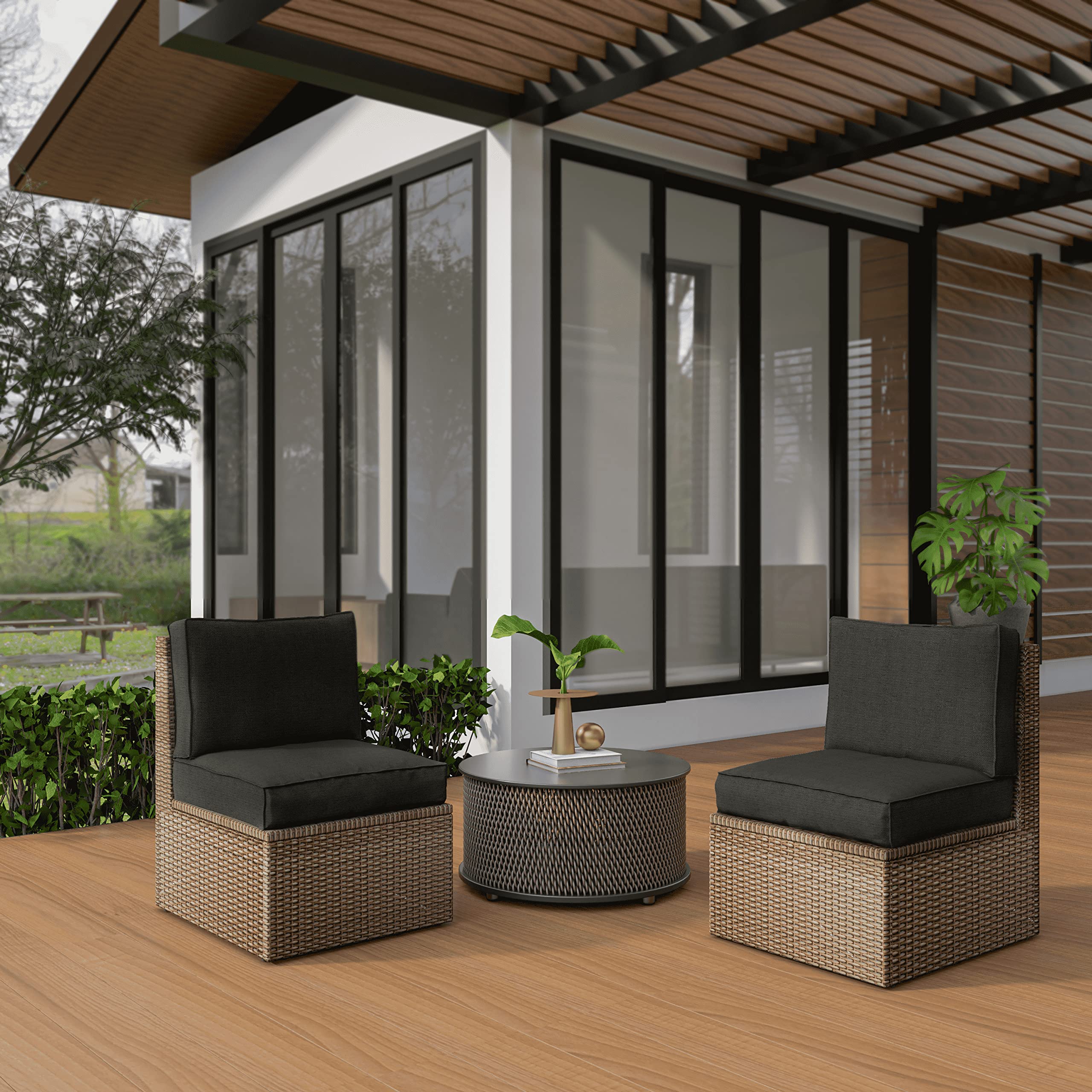 chilly pilley Cojín De Palé Cojín De Asiento Cojín De Jardín Cojín De Palé Almohadilla De Palé Costura De Ribete Extraíble Y Lavable (80x80x10, Negro)