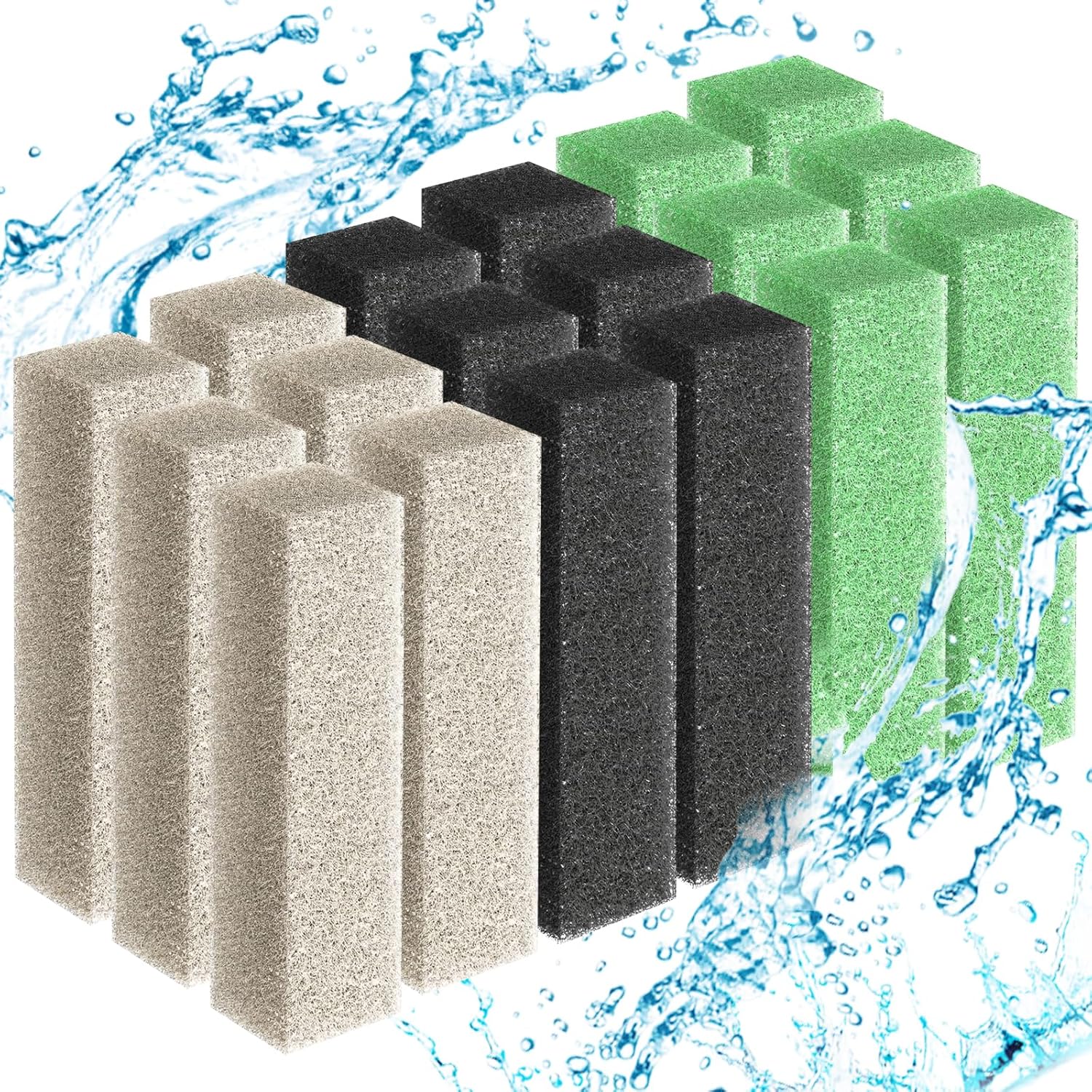 AEDOVE 18 Count Ammonia Reducer Filter Pads for aqueon