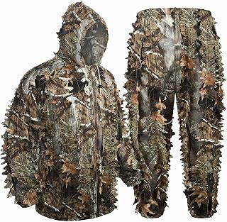 LOOGU Hunting Ghillie Suit  3D Leafy Camo Suit Military and Shooting Accessories - Compare price
