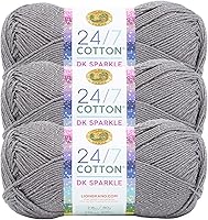 Vista 51 de Lion Brand Yarn 24/7 Cotton DK Yarn, Cameo