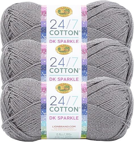 Miniatura 51 de Lion Brand Yarn 24/7 Cotton DK Yarn, Cameo
