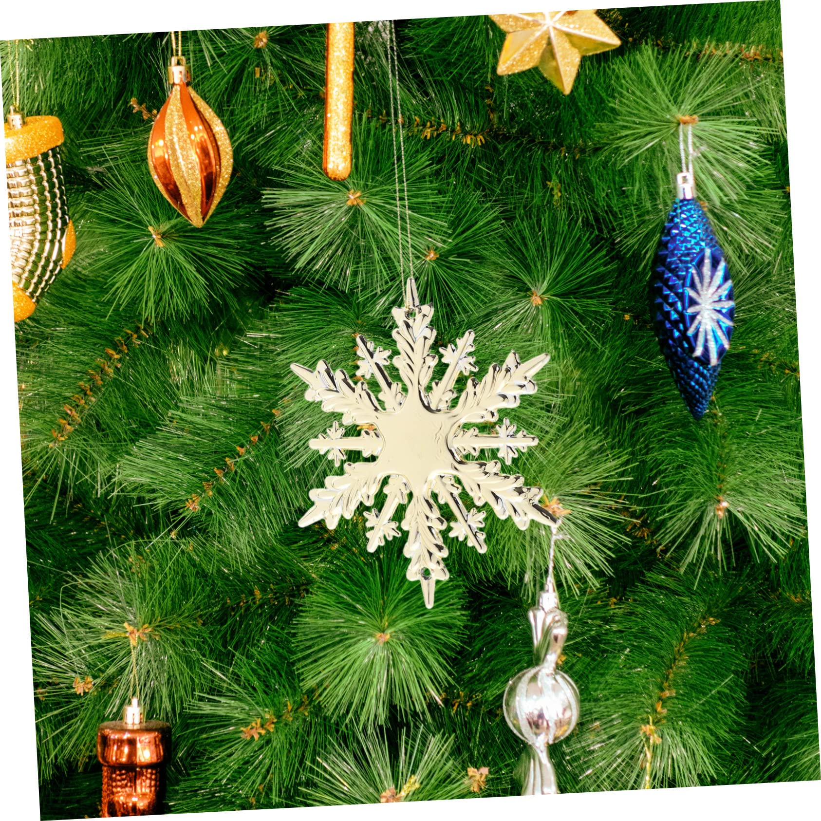 IMIKEYA STK Weihnachtsschneeflocke-Anhänger Weihnachtsschneeflockenverzierungen Weihnachtsbaum-Schneeflocke- weihnachtsdeko winterdeko Feiertagsverzierung Weihnachtsbaum-Anhänger