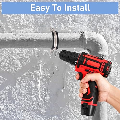 Miniatura 4 de Abrazaderas de tubo de 1-12 pulgadas (38MM)- Acero inoxidable 304 y revestimiento de goma, paquete de 10