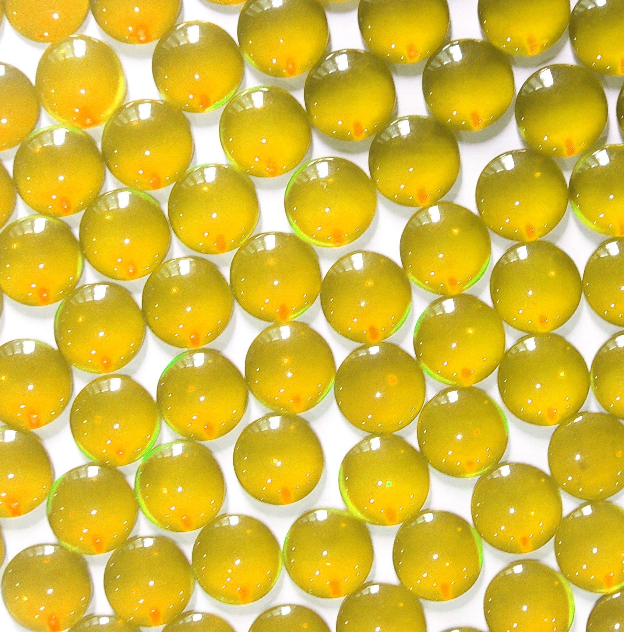 Excel Impex Full Flat Bottom Round Shaped Glass Crystals, Glass Pebbles Glass Gems for Decoration, Making Crafts or Aquarium Decor(Dia 18mm)- Set of 20 | Golden Yellow (B07PVLKXP9) Amazon Price History, Amazon Price Tracker