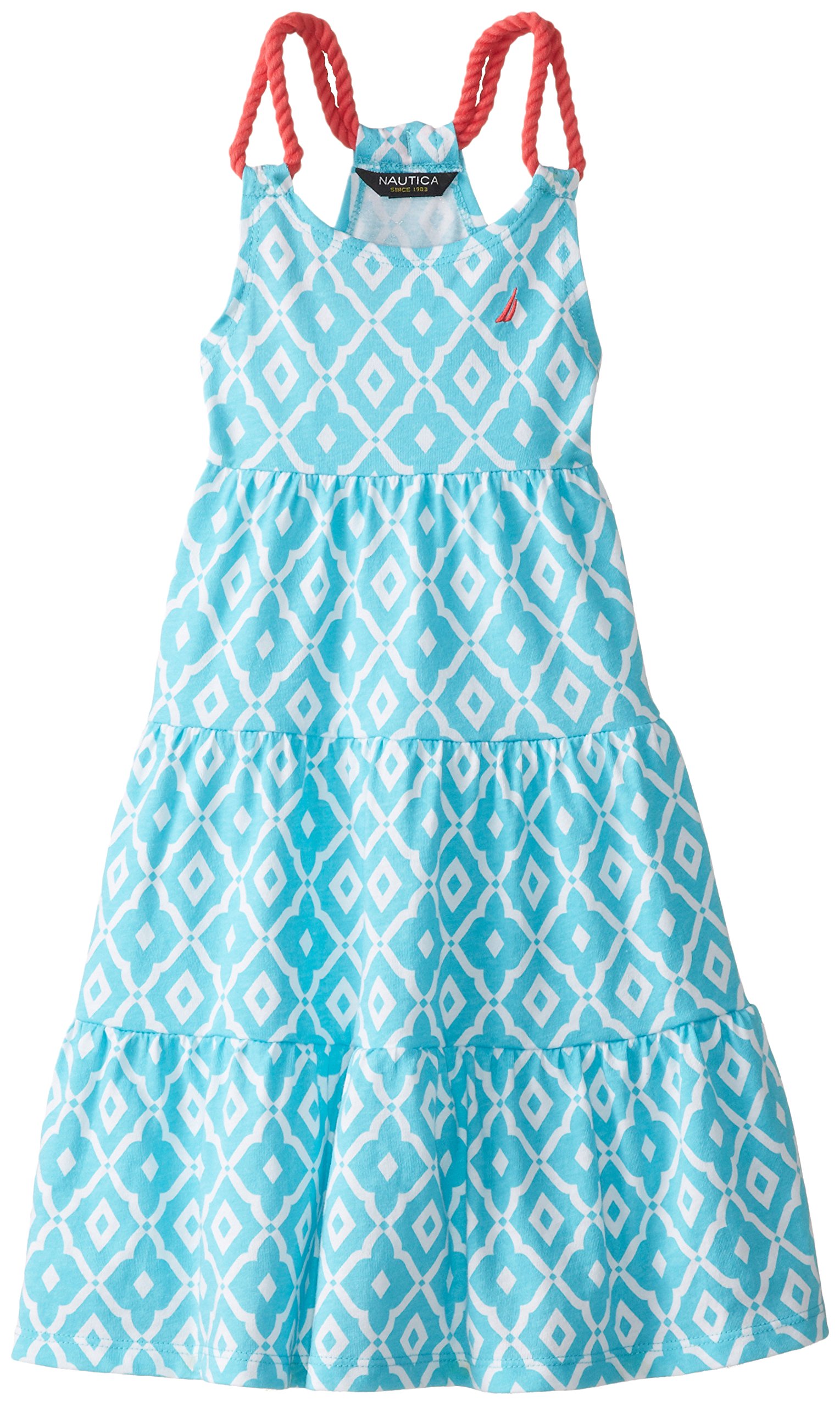 Nautica Girls' Jersey Printed Tier Dress