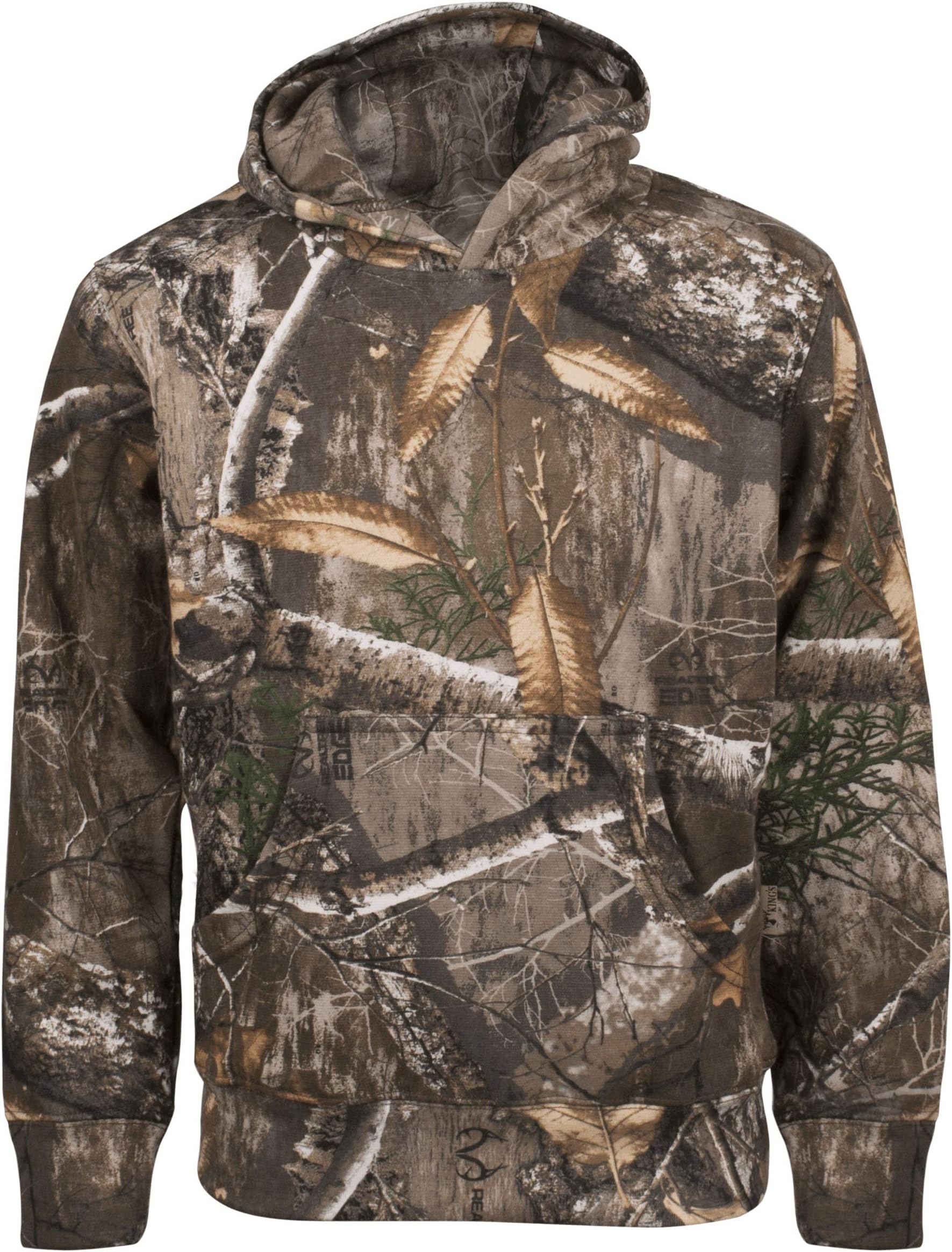 King's CamoBoys' Kck215 Kids Classic Hunting Cotton/Poly Blend Camo Pullover Hoodie