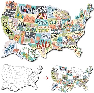 RV State Sticker Travel Map of the United States | 50 States Stickers of US | Vinyl Decal Bumper Sticker for RVs | Camper Accessories RV Accessories | USA States Stickers for Motorhome or Travel Trailer Accessories RV Map of States Visited