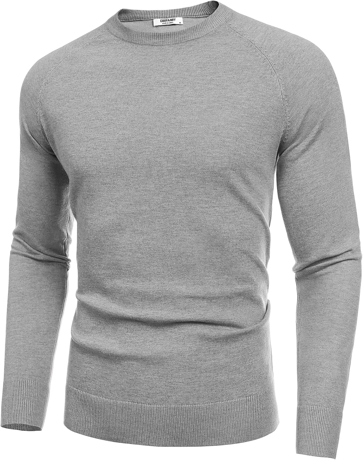 COOFANDY Men's Crewneck Sweater Casual Dress Pullover Sweaters Slim Fit Lightweight Long Sleeve Raglan Sweaters - Image 8