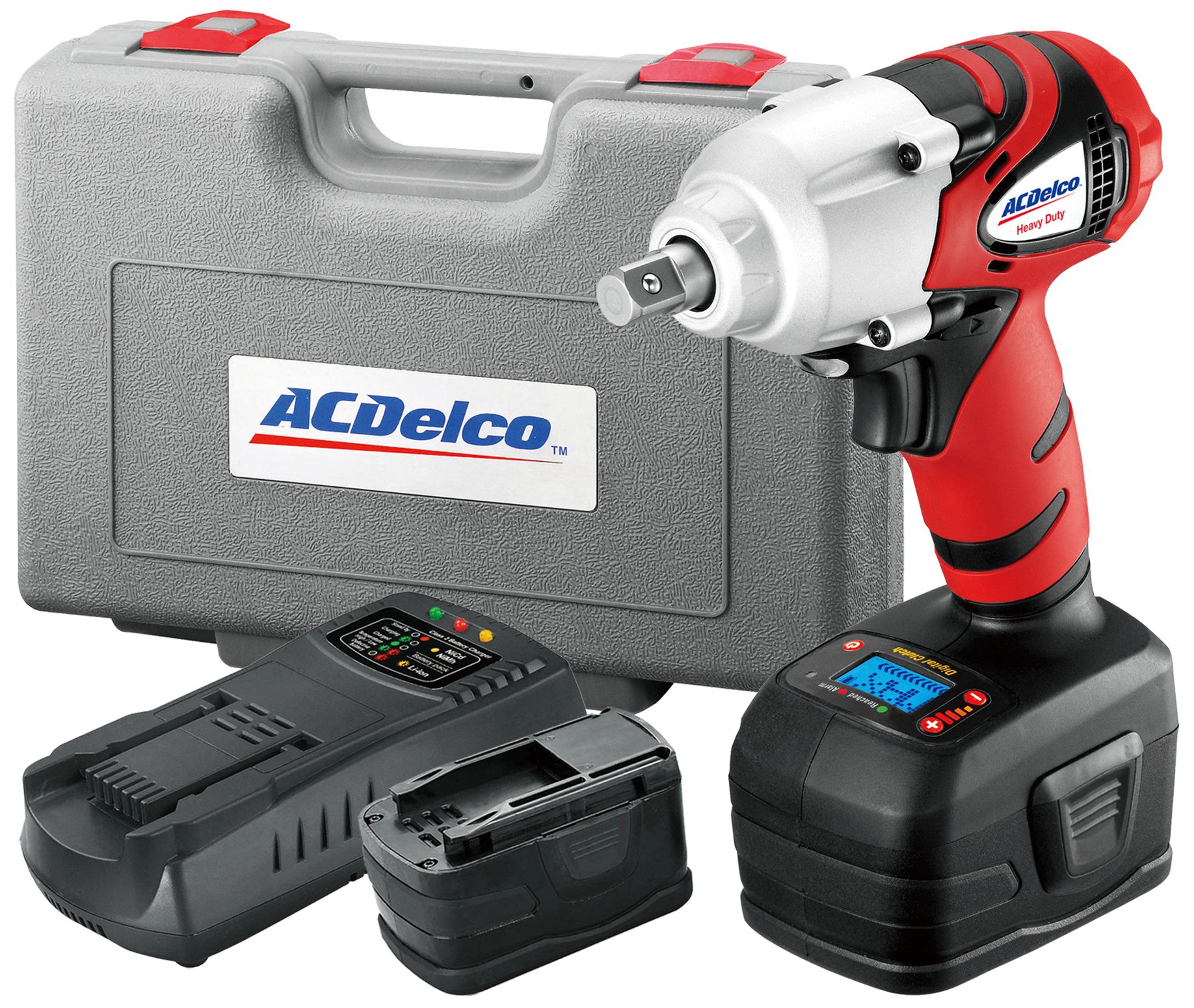 ACDelco ARI2064B Li-ion 18V 1/2” Impact Wrench W/ Digital Clutch, 300 ft-lbs, 2 battery included, ETC Tool