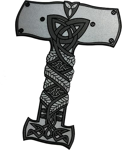 Empire Tactical USA Adhesivo de vinilo reflectante para adorno nórdico vikingo martillo de Thor, 4 x 3 pulgadas