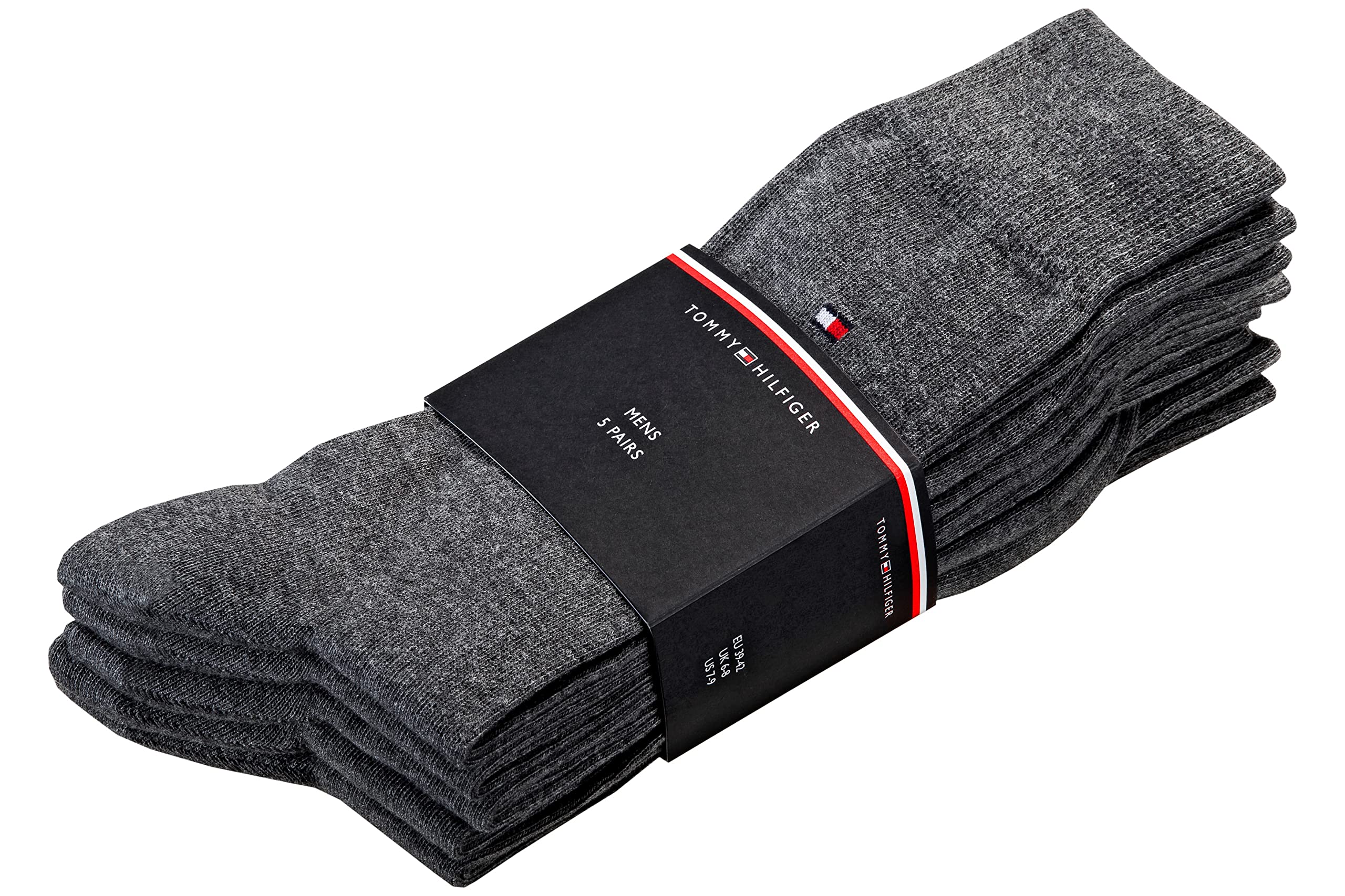 Tommy Hilfiger Lot de 5 paires de chaussettes classiques décontractées pour homme