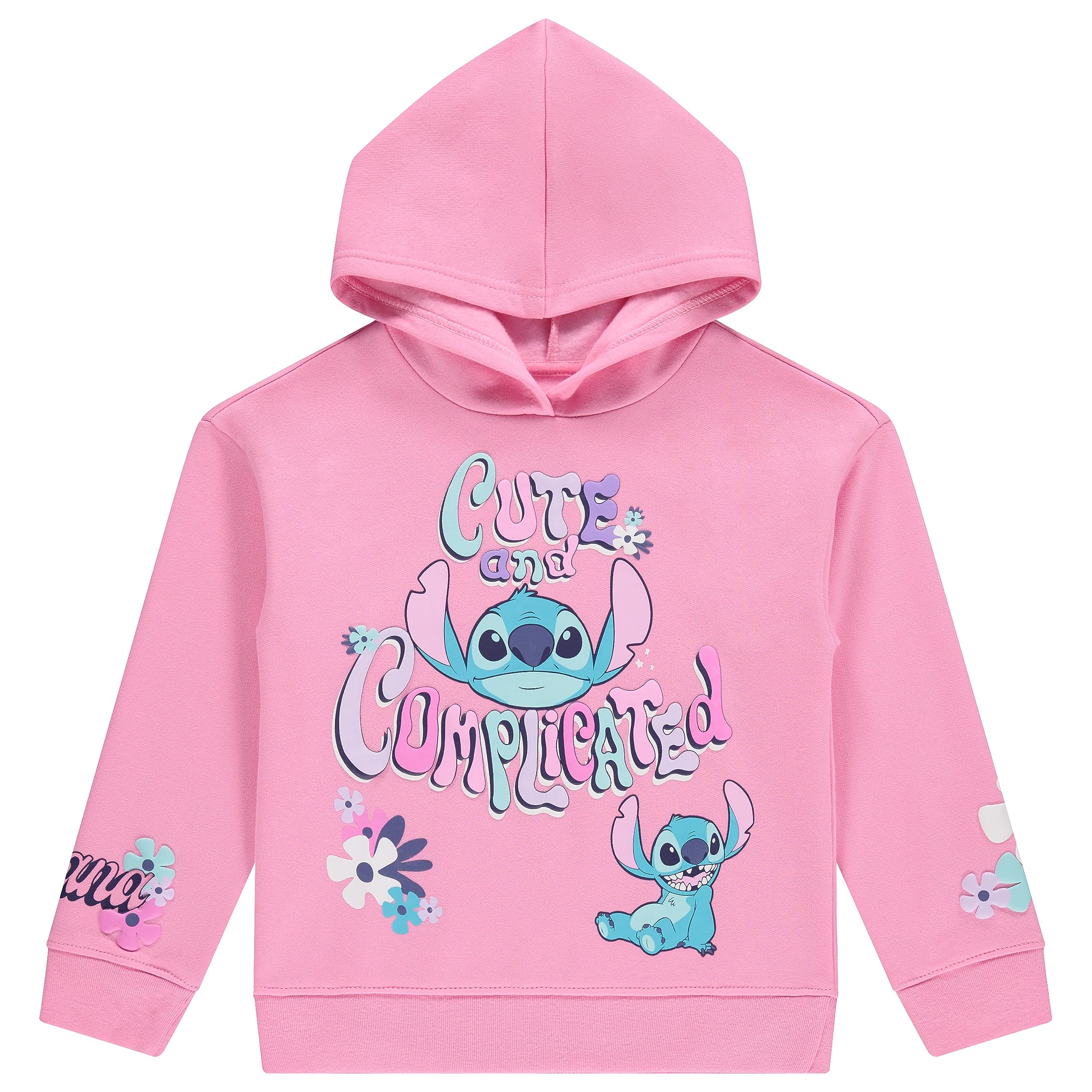 Disney Lilo & Stitch - Conjunto de ropa para niñas, sudadera con capucha y pantalón deportivo, conjunto de 2 piezas, tallas 4-16