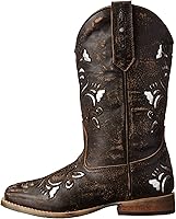 Vista 8 de ROPER Niños Niñas Belle Square Toe Casual Botas Mid Calf - Marrón