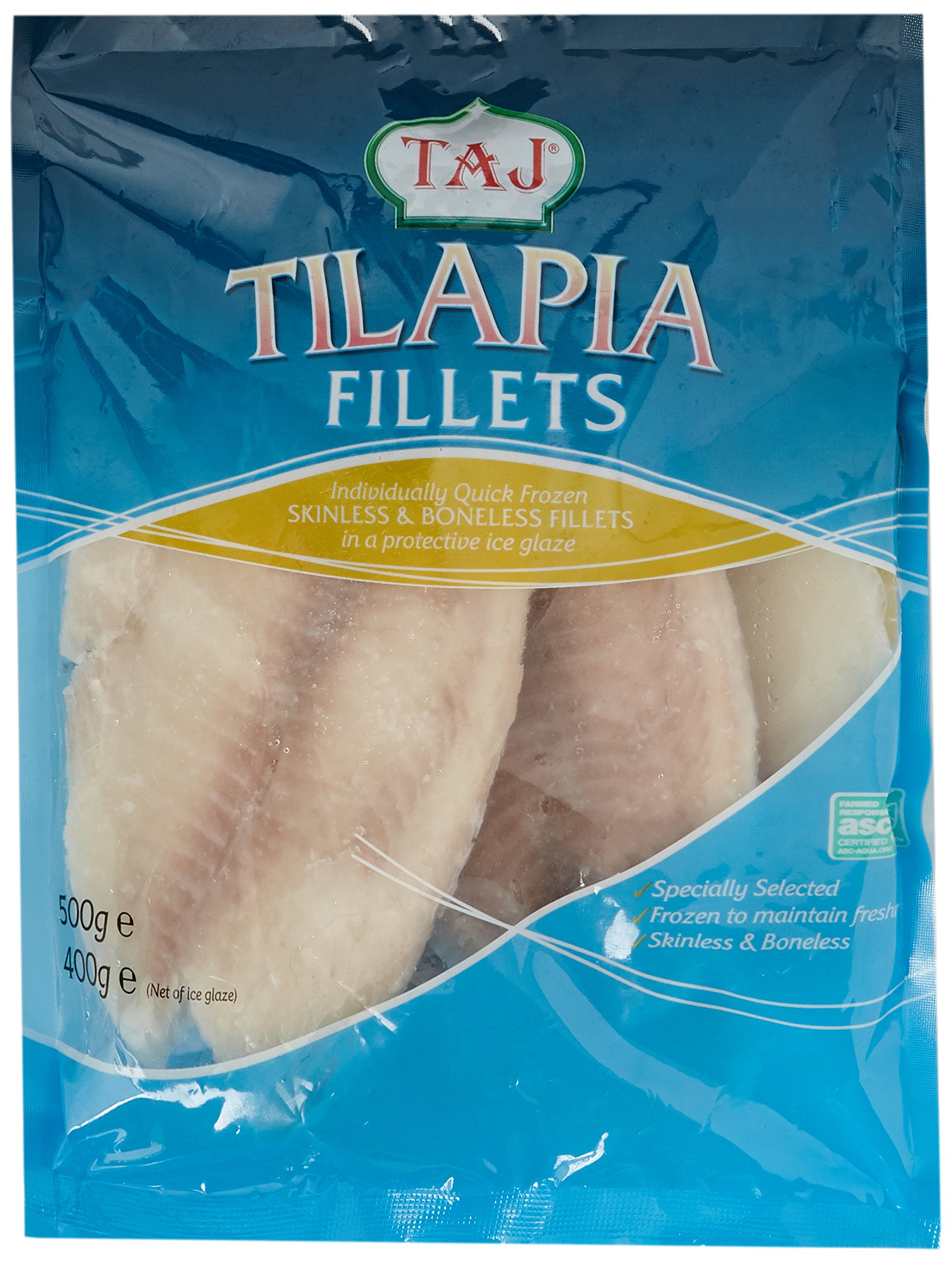 Taj Tilapia Fillets, 500g (Frozen)
