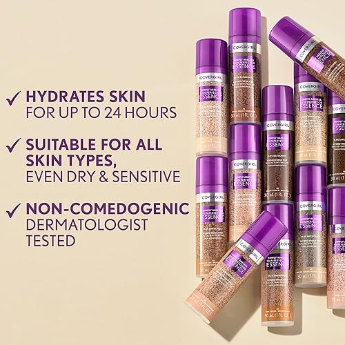 Miniatura 5 de Covergirl Simply Ageless Skin Perfector Essence - Base de maquillaje híbrida para el cuidado de la piel, acabado radiante, acabado radiante, acabado